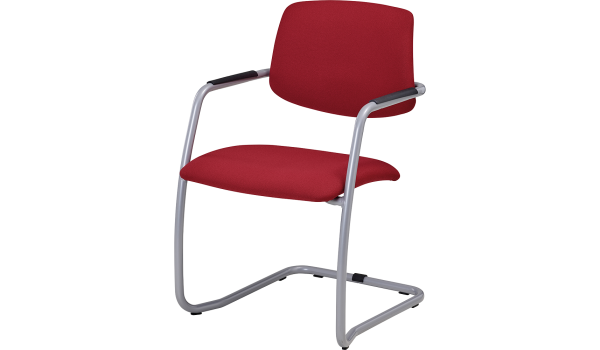 Fauteuil tapissé visiteur rouge SI-Meroo