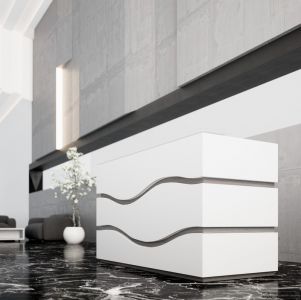 Banque îlot brillante décorative VIRAGE