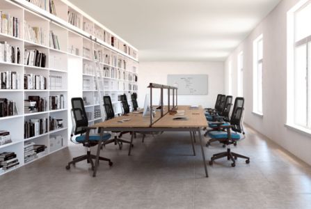 Bureau moderne pieds inclinés TINECCI