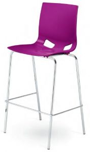 Chaise haute polypropylène brillant DONFO-H