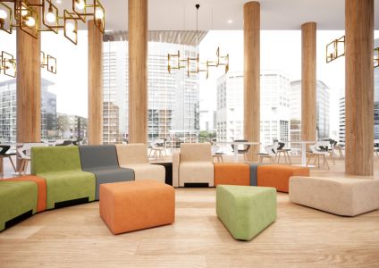 Chauffeuse modulaires tissu