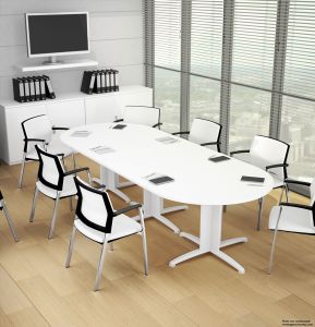 Table de réunion pied central en croix GIMSA