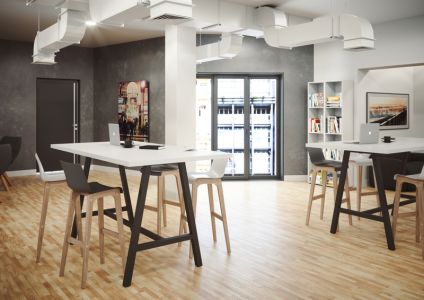 Tables de réunion hautes type coworking